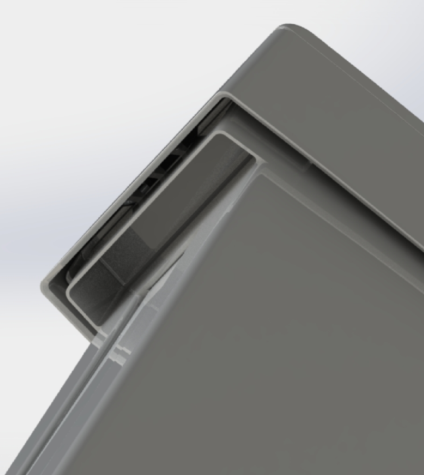 Close up of Hygienics Grey Sanitary Bin Handle Close up of Hygienics Grey Sanitary Bin Handle
